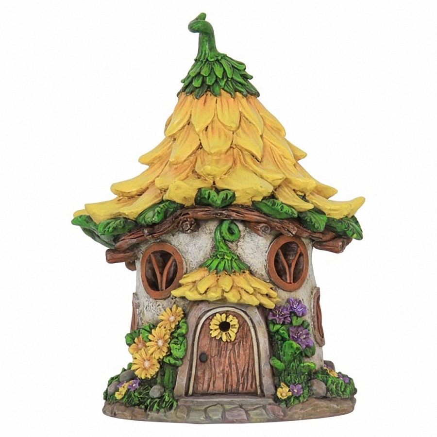 Resin fairy house made with a sunflower theme which was copied from Sally J Smith's original design.
